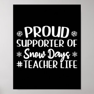 Póster Orgulloso Partidario De Los Días De Nieve Navidade