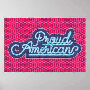 Póster Orgulloso Poster americano