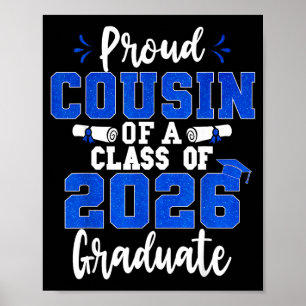Póster Orgulloso primo de un graduado de la clase de 2026