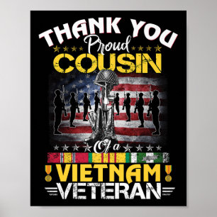 Póster Orgulloso Primo De Un Veterano Vietnamita - Gracia