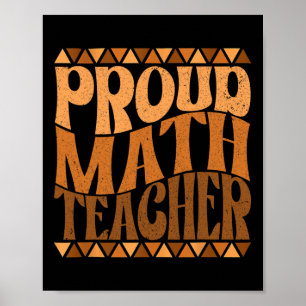Póster Orgulloso profesor de matemáticas, profesor de his