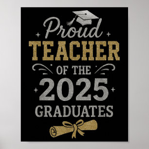 Póster Orgulloso Profesor Del Graduado Superior De 2025