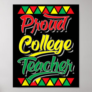 Póster Orgulloso profesor universitario Mes de la histori