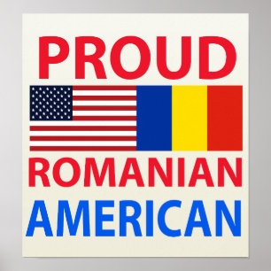 Póster Orgulloso rumano-americano