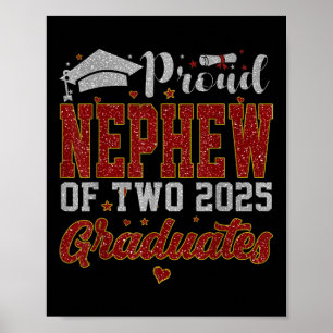 Póster Orgulloso Sobrino De Dos Graduados De 2025 Madre C