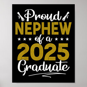 Póster Orgulloso Sobrino De Un Graduado Superior De 2025 