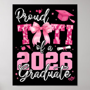 Póster Orgulloso Titi De 2026 Graduado Senior Coquette Bo