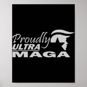 Póster Orgulloso Ultra Maga Trump Anti Joe Biden Ultra Ma