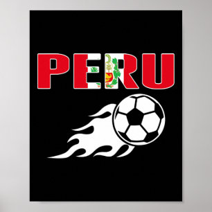 Póster Orgullosos aficionados al fútbol peruano Jersey Ba