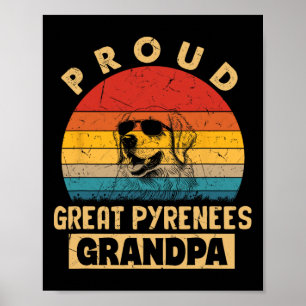 Póster Orgullosos grandes Pirineos Abuelo Perro Regalos G