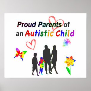 Póster Orgullosos padres de autismo