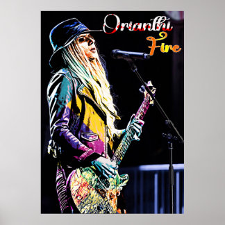 Póster Orianthi Fire Guitar