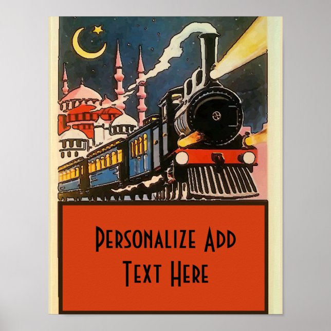 Póster Orient Express Train, añadir Poster personalizado  (Frente)