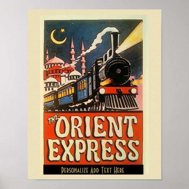 Póster Orient Express Train, añadir Poster personalizado  (Frente)