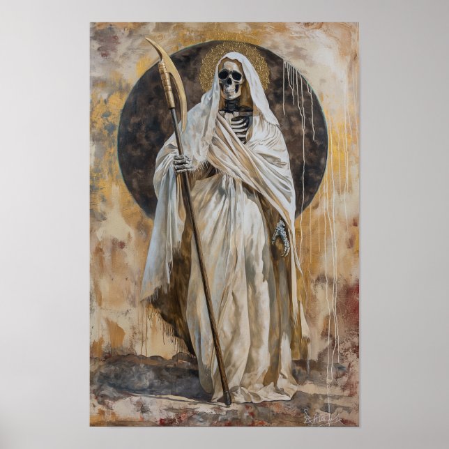 Póster Orientación y protección divinos de Santa Muerte (Frente)