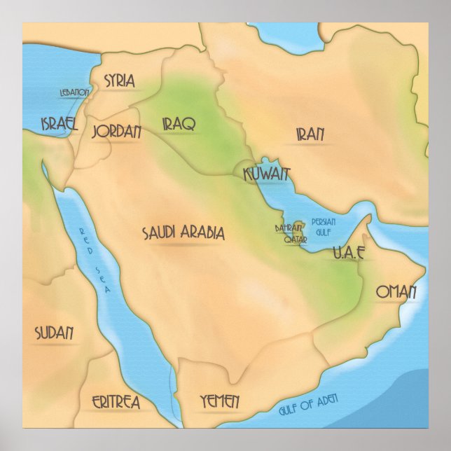 Póster Oriente Medio (Frente)
