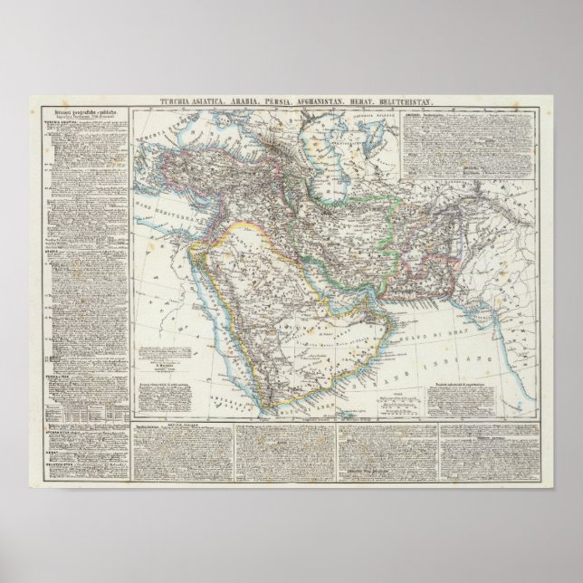 Póster Oriente Medio, Asia meridional (Frente)