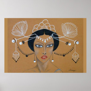 Póster Orig, poster de "Elegancia Oriental". Deco asiátic