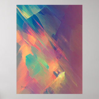 Póster Origen del pensamiento - pintura abstracta