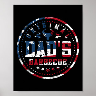 Póster Original Dads Bbq Dads Byckyard Gritando América F