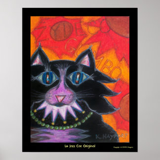 Póster Original de Gato de Jazz