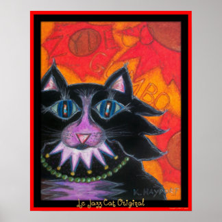 Póster Original de Gato de Jazz