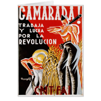 Poster original de la guerra civil española CNT-FA