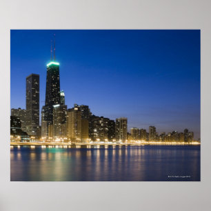 Póster Orilla del lago de Chicago
