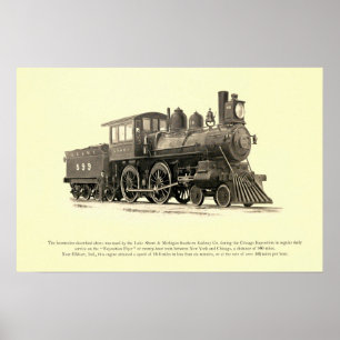 Póster Orilla del lago y ferrocarril meridional Co. de