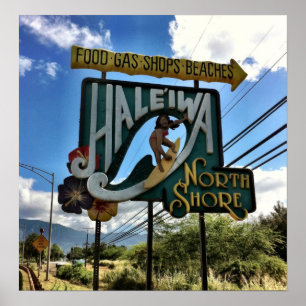 Póster Orilla del norte Oahu Hawaii