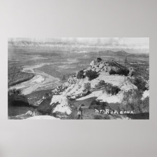 Póster Orilla, opinión aérea de CA Mt. Rubidoux