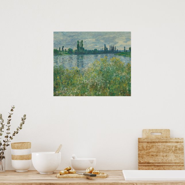 Póster Orillas del Sena de Claude Monet (Cocina)