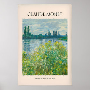 Póster Orillas del Sena de Monet Paisaje del río Vétheuil