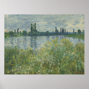 Póster Orillas del Sena, Vétheuil, 1880 Vista del río