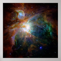 Orion Nebula de color rojo marrón NASA
