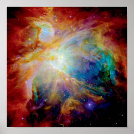 Póster Orion Nebula Hubble Spitzer Telescope Fotografía e