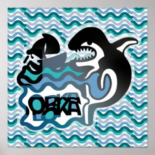 Póster ORKA LOKA / ORCA LOCA POR MASANSER pixelat
