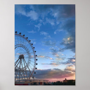 Póster Orlando eye sunset poster