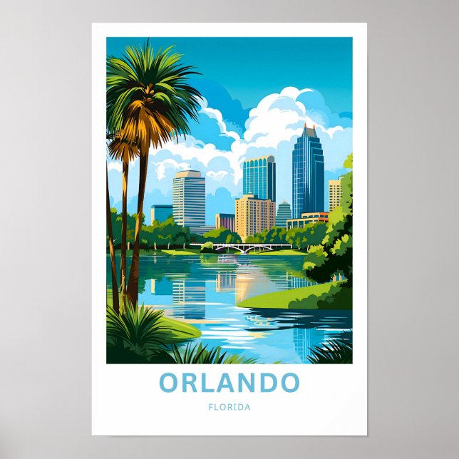 Póster Orlando Florida Travel Print (Frente)