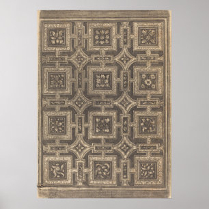 Póster Ornamental Design for Coffered Ceilings