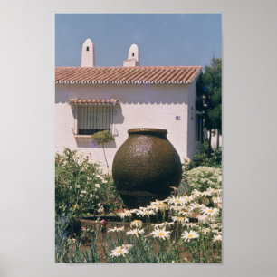 Póster Ornamental en el jardín de flores, Lisboa Portugal