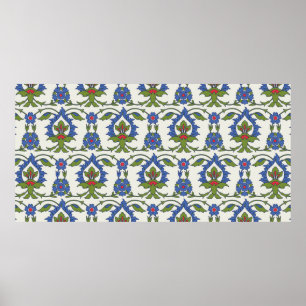 Póster Ornamento árabe tradicional sin fisuras. Turco, Iz