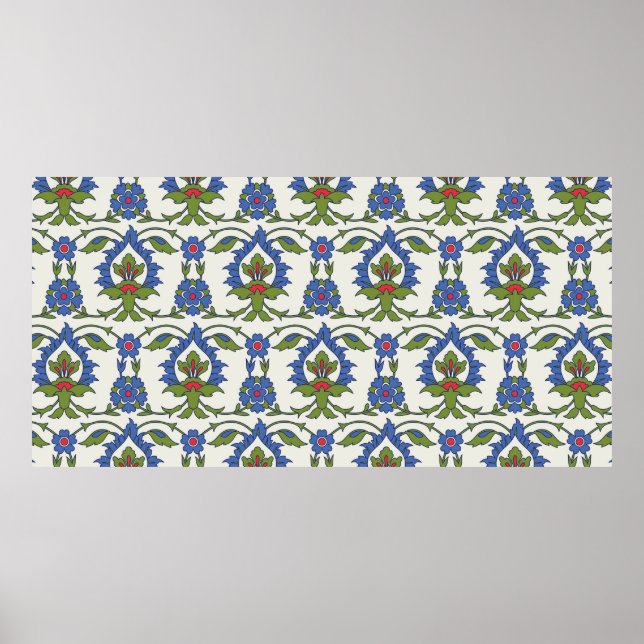 Póster Ornamento árabe tradicional sin fisuras. Turco, Iz (Frente)