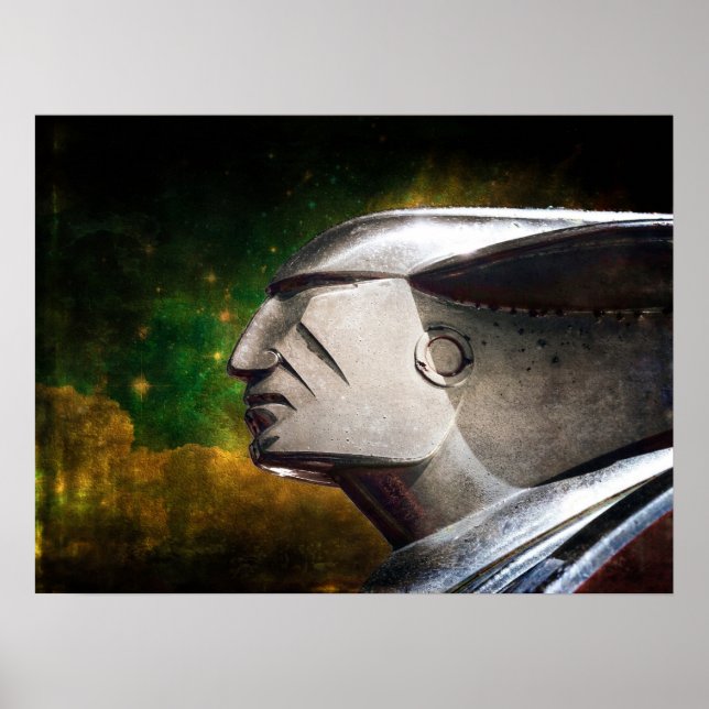 Póster Ornamento clásico del casco de auto (Frente)