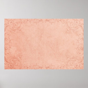 Póster Ornamento de marco de papel de época