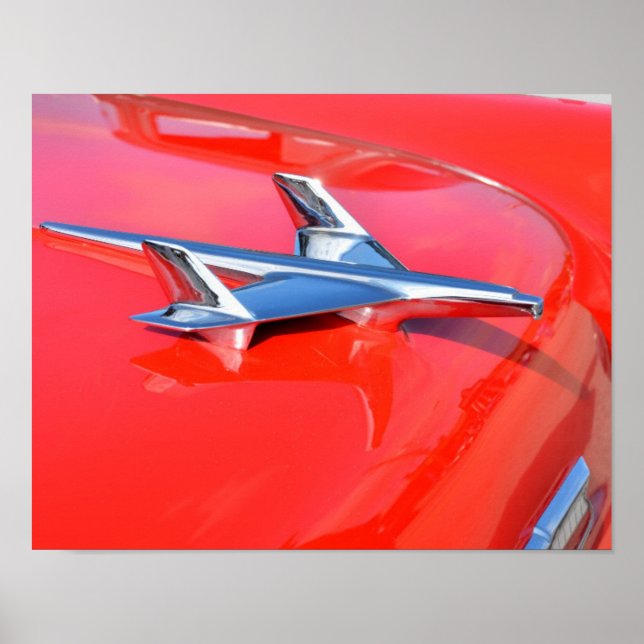 Póster Ornamento del capó del coche de época (Frente)