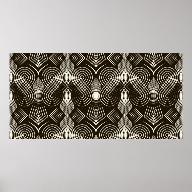 Póster Ornamento incomparable de estilo Art Deco. Geomet (Frente)