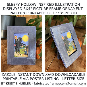 Póster Ornamento Sleepy Hollow Art Frame Para Foto 2x3
