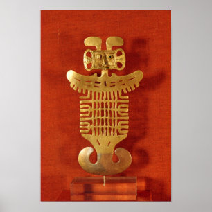 Póster Ornamento tolima en forma de cabeza humana