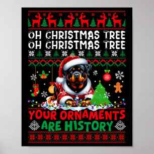 Póster Ornamentos de árbol de navidad son historia Sweate